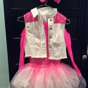 Dancewear Hip Hop Style. Pink&White. Sequins.